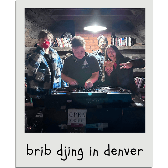 Brib DJing at Polkadot house TalentLayer